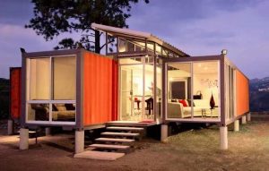 Two 40HC shipping container house--the family with views of the sunrise and sunset